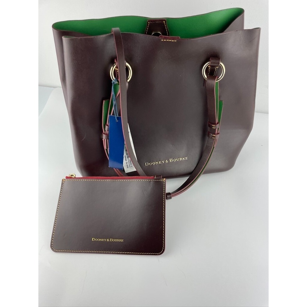 Dooney & Bourke Briana Brown Leather Handbag w/ Wristlet NWT $398